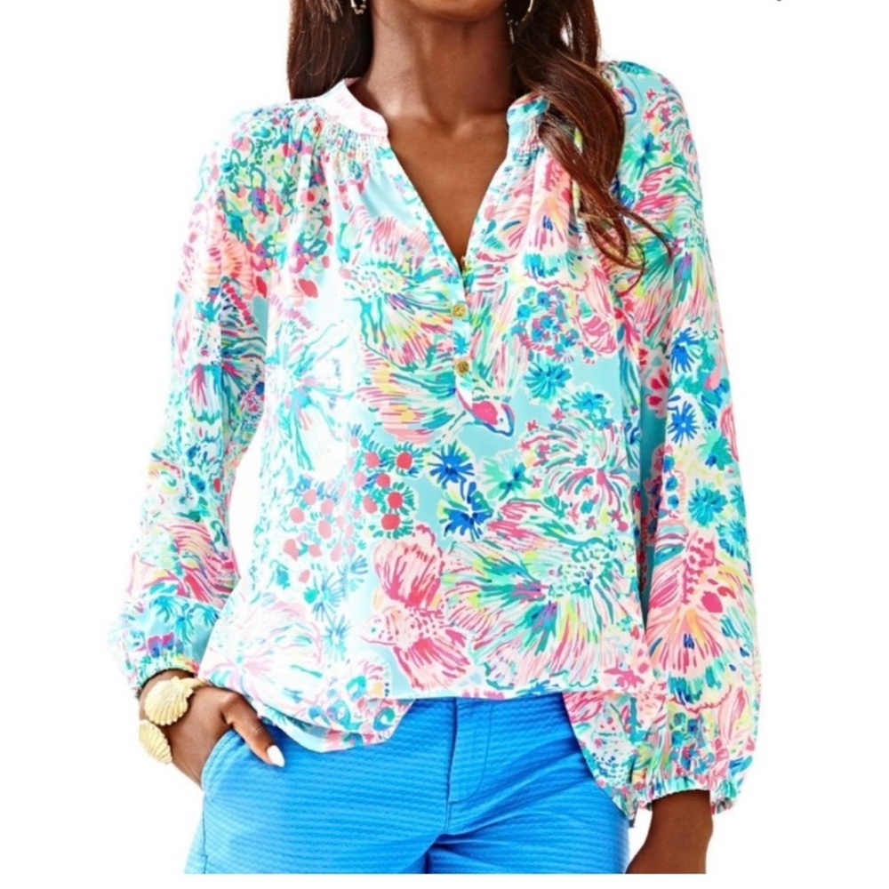 Lily Pulitzer Silk Elsa Top!